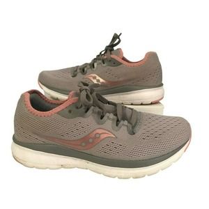 Saucony Womens Grey Pink Running Shoes Sz 8.5 8